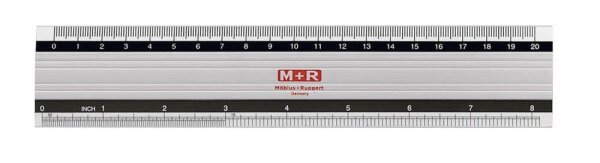 M + R Lineal 20,0 cm, silber