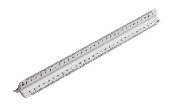 M + R Dreikantmaßstab 30,0 cm, weiß