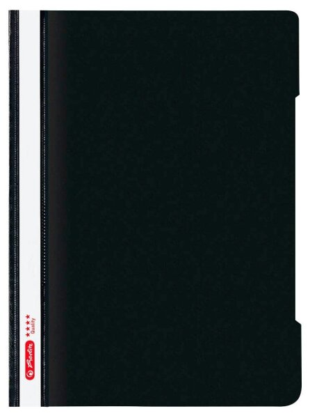 herlitz Schnellhefter Quality Kunststoff schwarz DIN A4, 1 St.