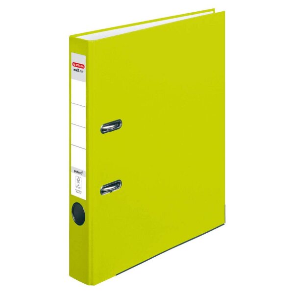 herlitz maX.file protect Ordner neon grün Kunststoff 5,0 cm DIN A4, 1 St.
