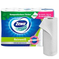 Zewa Küchenrollen WISCH&WEG Reinweiss 2-lagig, 8...