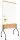rocada mobiles Whiteboard Natural 100,0 x 120,0 cm weiß lackierter Stahl