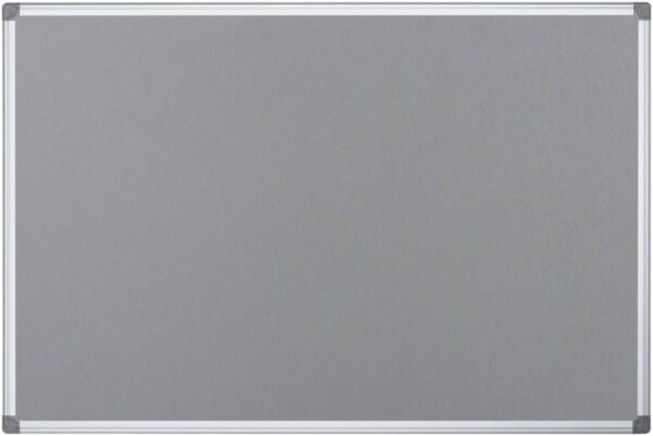 Bi-Office Pinnwand Feuerhemmend 90,0 x 60,0 cm Textil grau