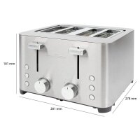 CLATRONIC PC-TA 1252 Toaster silber