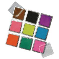 Rayher Stempelkissen Scrapbooking-Set 9 Farbtöne 3,5...
