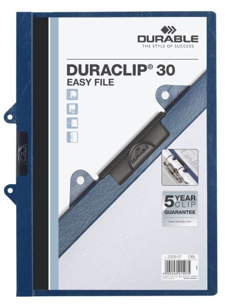 DURABLE Klemmhefter 30 EASY FILE dunkelblau, 25 St.