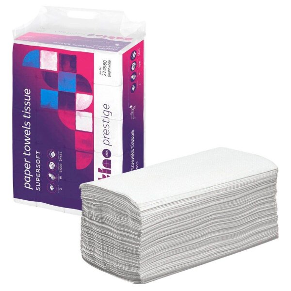 Satino Papierhandtücher 274980 prestige Interfold-Falzung 2-lagig 3.000 Tücher
