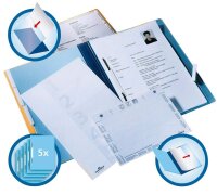 DURABLE Personalhefter Kunststoff blau DIN A4 5x kaufmännische Heftung, 5 St.