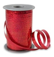 PRÄSENT Geschenkband HOLLY Holographic rot 10 mm x...