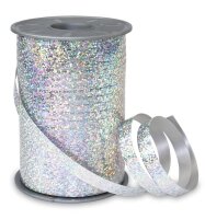 PRÄSENT Geschenkband HOLLY Holographic silber 10 mm...