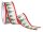 PRÄSENT Geschenkband Christmas Tree matt weiß/grün/rot 40,0 mm x 20,0 m