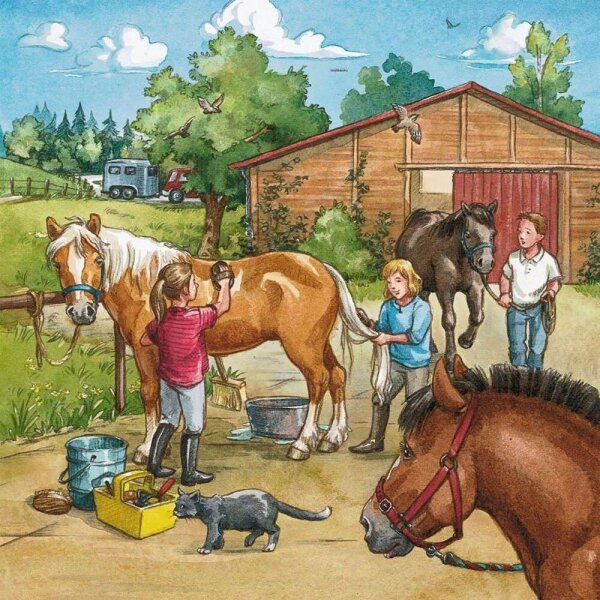 Ravensburger Mein Reiterhof Puzzle, 3 x 49 Teile