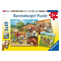 Ravensburger Mein Reiterhof Puzzle, 3 x 49 Teile