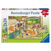 Ravensburger Fröhliches Landleben Puzzle, 2 x 24 Teile