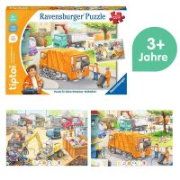 Ravensburger tiptoi Puzzle Müllabfuhr Puzzle, 12 Teile
