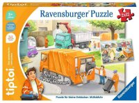 Ravensburger tiptoi Puzzle Müllabfuhr Puzzle, 12 Teile