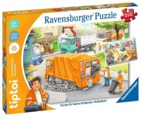 Ravensburger tiptoi Puzzle Müllabfuhr Puzzle, 12 Teile