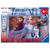 Ravensburger Disney Frozen Frostige Abenteuer Puzzle, 2 x 24 Teile