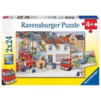 Ravensburger Bei der Feuerwehr Puzzle, 2 x 24 Teile