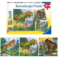 Ravensburger Herrscher der Urzeit Puzzle, 3 x 49 Teile