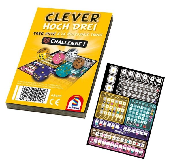 Schmidt Clever hoch Drei Challenge I Zusatzblock Spielblock, 1 St.