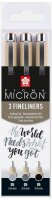 Sakura Pigma Micron Fineliner-Set farbsortiert 0,45 mm, 3...