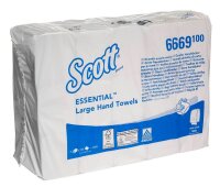 Scott® Papierhandtücher 6669 ESSENTIAL Large Interfold-Falzung 1-lagig weiß, 3.600 Tücher
