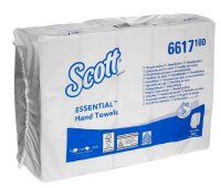 Scott® Papierhandtücher 6617 ESSENTIAL Interfold-Falzung 1-lagig weiß, 5.100 Tücher