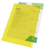 LEITZ Sichthüllen 4000 DIN A4 gelb genarbt 0,13 mm, 100 St.