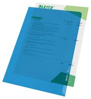 LEITZ Sichthüllen 4000 DIN A4 blau genarbt 0,13 mm, 100 St.