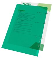 LEITZ Sichthüllen 4000 DIN A4 grün genarbt 0,13 mm, 100 St.