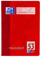 OXFORD Vokabelheft 2-Spalten Lineatur 53 liniert DIN A4 ohne Rand, 32 Blatt, 1 St.