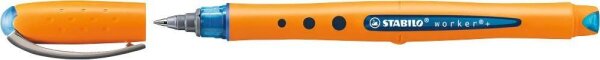 STABILO worker®+ Tintenroller orange 0,3 mm, Schreibfarbe: blau, 1 St.