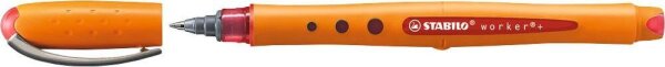 STABILO worker®+ Tintenroller orange 0,3 mm, Schreibfarbe: rot, 1 St.