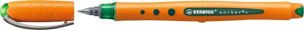 STABILO worker®+ Tintenroller orange 0,3 mm, Schreibfarbe: grün, 1 St.