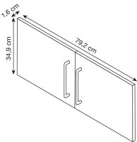 HAMMERBACHER FlexWall Türen weiß 34,9 cm