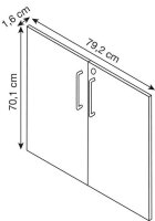 HAMMERBACHER FlexWall Türen eiche 70,1 cm