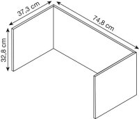 HAMMERBACHER FlexWall Akustikrückwand grau 74,8 x...