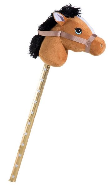 heunec® Steckenpferd mit schwarzer Mähne dunkelbraun, 1 St.