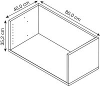 HAMMERBACHER Aktenregal-Element FlexWall weiß 80,0 x 40,0 x 35,2 cm, 1 St.