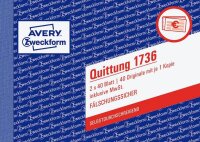 AVERY Zweckform Quittung, inkl. MwSt. Formularbuch 1736, 1 St.