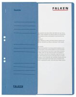FALKEN Ösenhefter Karton blau DIN A4, halber Deckel,...