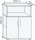 HAMMERBACHER Regalschrank FlexWall, VFW38T2KG/W/R/BS weiß, asteiche 80,0 x 40,0 x 109,8 cm, 1 St.