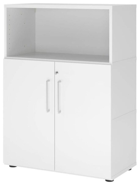 HAMMERBACHER Regalschrank FlexWall, VFW38T2KG/W/W/BS weiß 80,0 x 40,0 x 109,8 cm, 1 St.