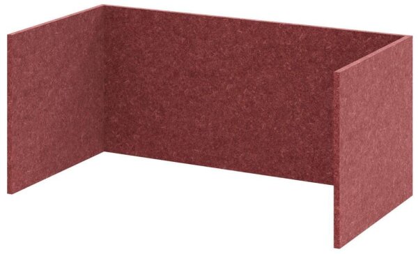 HAMMERBACHER FlexWall Akustikrückwand bordeaux 74,8 x 37,3 x 32,8 cm