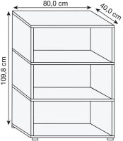 HAMMERBACHER Aktenregal FlexWall grafit 80,0 x 40,0 x 109,8 cm, 1 St.