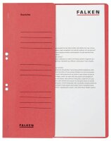 FALKEN Ösenhefter Karton rot DIN A4, halber Deckel,...