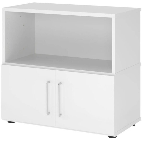 HAMMERBACHER Regalschrank FlexWall, VFW28T1KG/W/W/BS weiß 80,0 x 40,0 x 74,6 cm, 1 St.