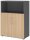 HAMMERBACHER Regalschrank FlexWall, VFW38T2KG/G/E/BS grafit, eiche 80,0 x 40,0 x 109,8 cm, 1 St.