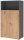 HAMMERBACHER Regalschrank FlexWall, VFW48T3KG/G/R/BS grafit, asteiche 80,0 x 40,0 x 145,0 cm, 1 St.